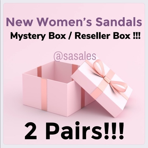 New Women’s Summer Sandals Mystery Box - 2 Pairs - Picture 1 of 10